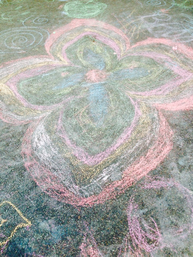 sidewalk chalk drawing