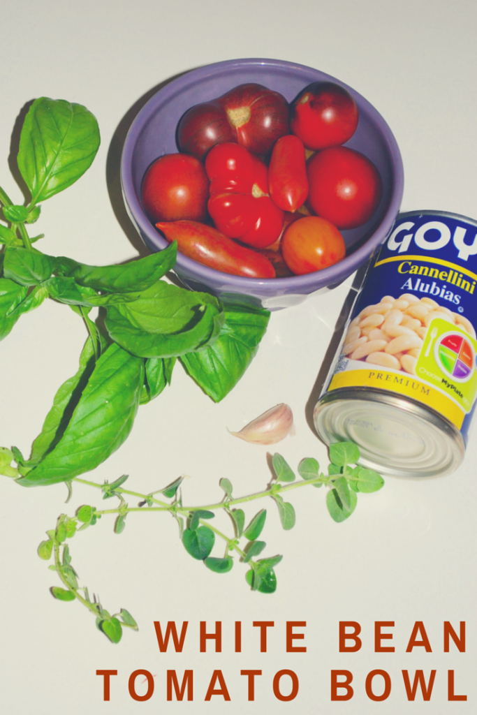 white bean tomato bowl