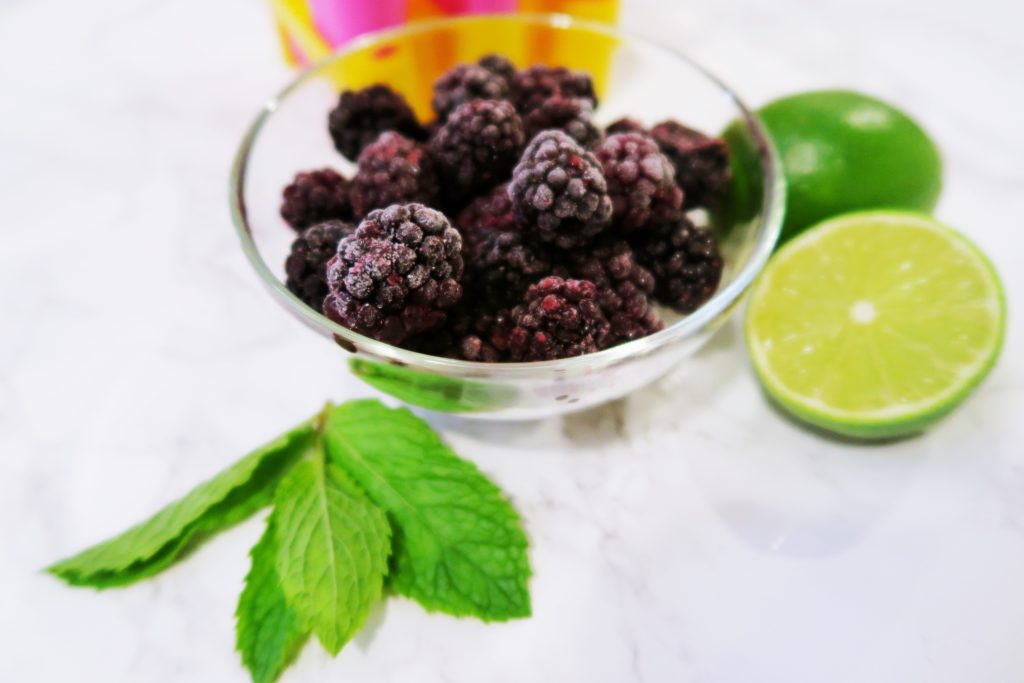 Blackberry, Lime, & Mint Popsicles