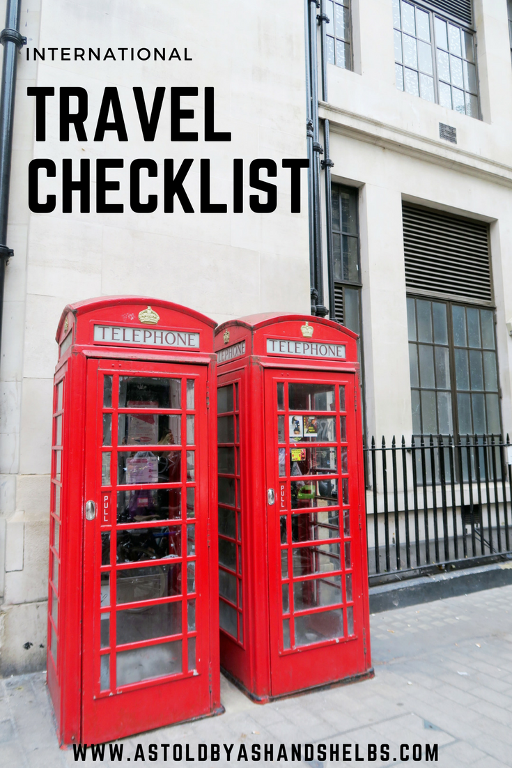 International Travel Checklist